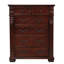 Commode 6 tiroirs Lyndon, cerise