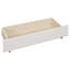 Lit plateforme tapissier beige avec 2 tiroirs et un lit gigogne, tête de lit classique, matériau en contreplaqué robuste, options de rangement maximales, processus d'assemblage sans effort