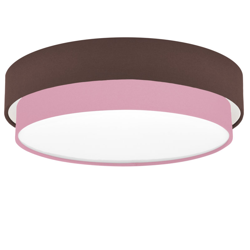 Avory Flush Mount, Brown / Pink