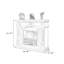 Beige Solid Wood Electric Fireplace-1491163520