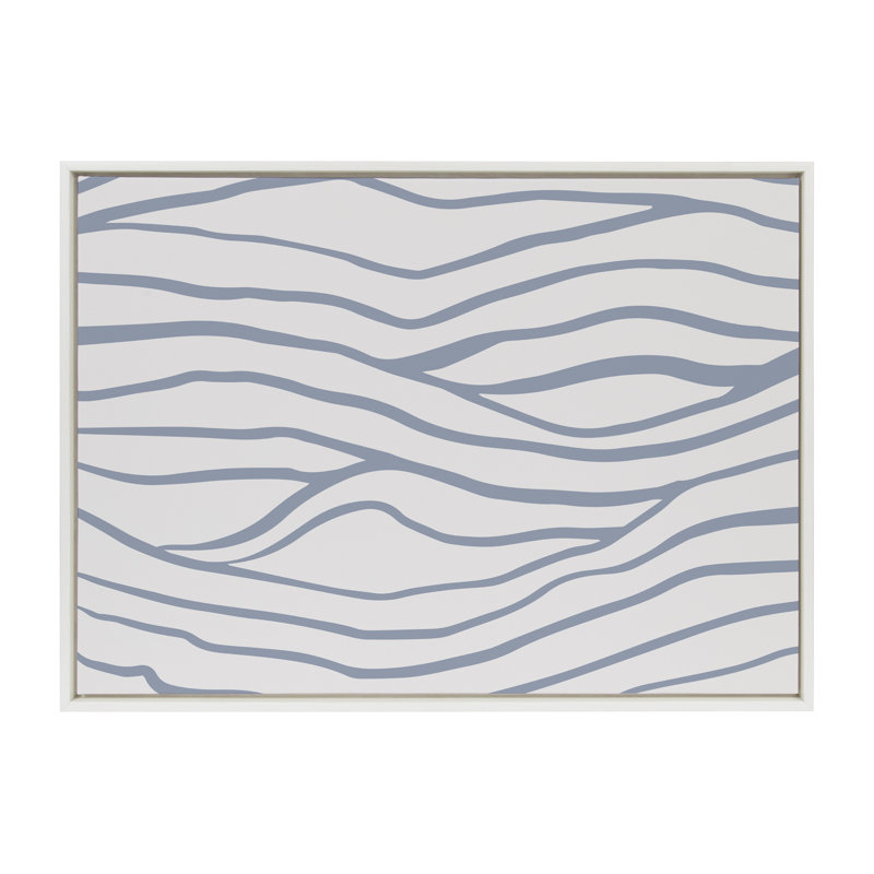 «Simple Elegant Coastal Waves» par The Creative Bunch Studio, reproduction d'art sur toile encadrée, H 28 po x l 38 po