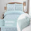 Aircomfort Aria Duck Egg Cotton Rich Duvet Cover Set with Pillowcase-659260734-659258518