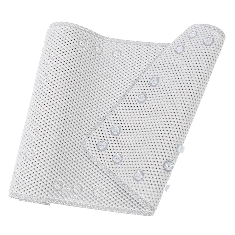 Non-slip Foam Bathtub Shower Mat With Suction Cups - 36" X 17", White