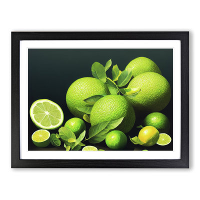 Lime Fruit Citrus Selection - Single Picture Frame Painting