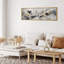 «Neutral Abstract Composition» en noir et or gris - reproduction d'art sur toile encadrée-126447857-126447855