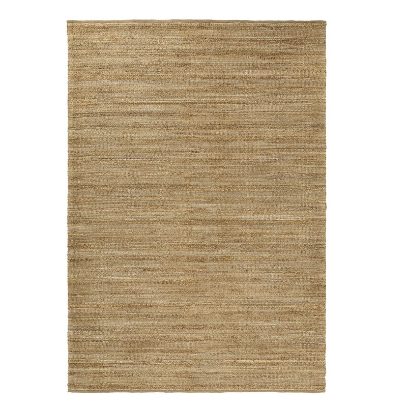 Breondra Modern Farmhouse Handmade Jute Indoor Area Rug with Cotton Backing, Rectangle 7'9" x 9'9", Ivory/Tan/Natural
