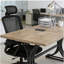 Poste de travail spacieux, bureau d'ordinateur classique, bureau de direction luxueux