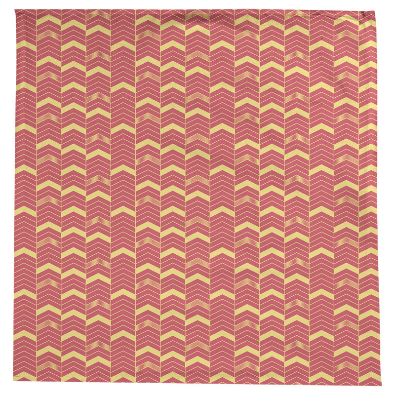 Nappe à chevrons à traits Stephenie, Rouge / Jaune