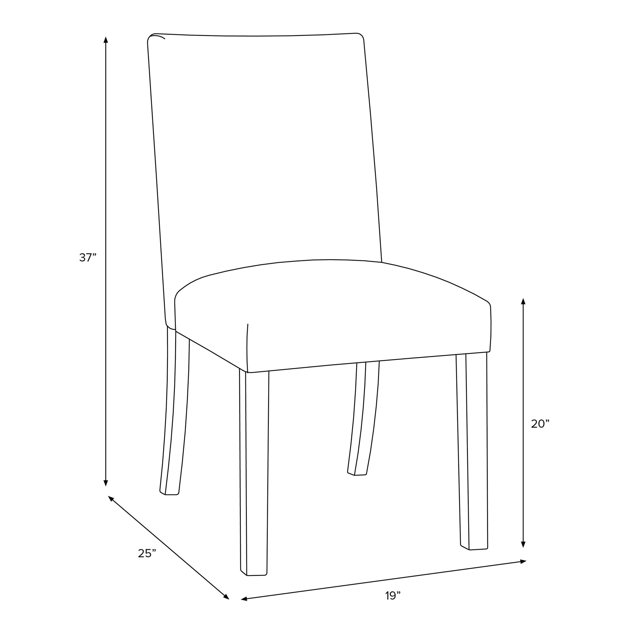 Rifle Paper Co. x Cloth & Company Lorraine Dining Chair, Ditsy Dahlia Navy