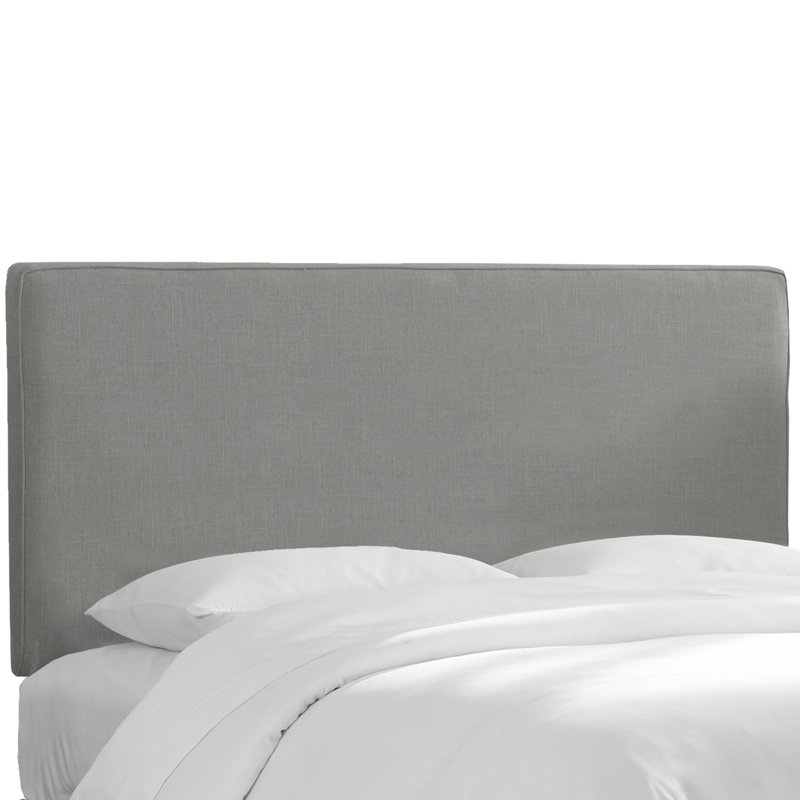 Upholstered Headboard, Twin, Classic Grey Linen