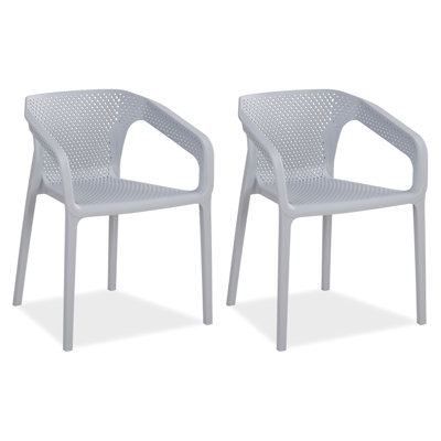 Isaias Stackable Outdoor Patio Dining Armchair