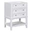 Meuble-lavabo de 24 po sans lavabo, base seulement, structure en bois massif, armoire de rangement de salle de bain avec tiroir et tablette ouverte