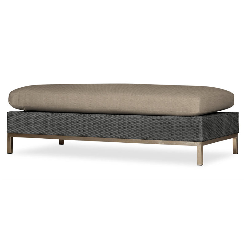 Elements Outdoor Ottoman, Demo Skyway, Hickory