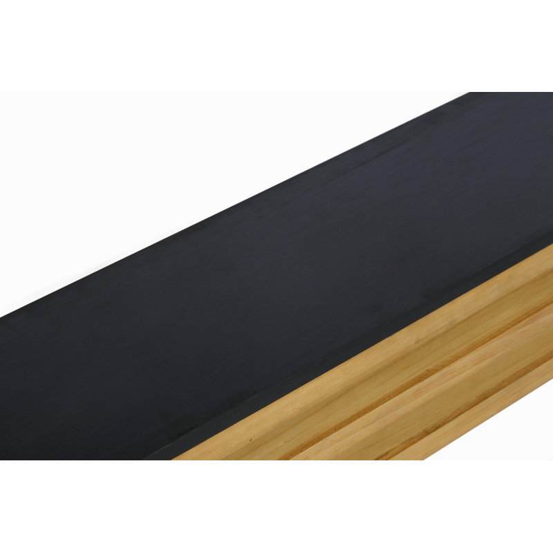 Console Modern Contrast moderne avec structure en bois stratifié et plateau noir