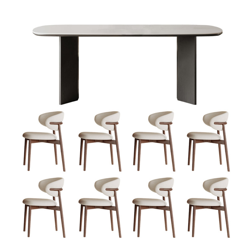 Table de salle à manger et chaise en bois massif Muhésh