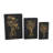 Cole And Grey Faux Leather Faux Book Storage Floral Decorative Box With Gold Accents