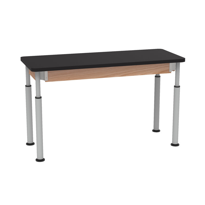 Ensemble de table rectangulaire et de chaises Uplift, H 42 po x L 60 po x l 24 po, Stratifié haute pression noir / chêne