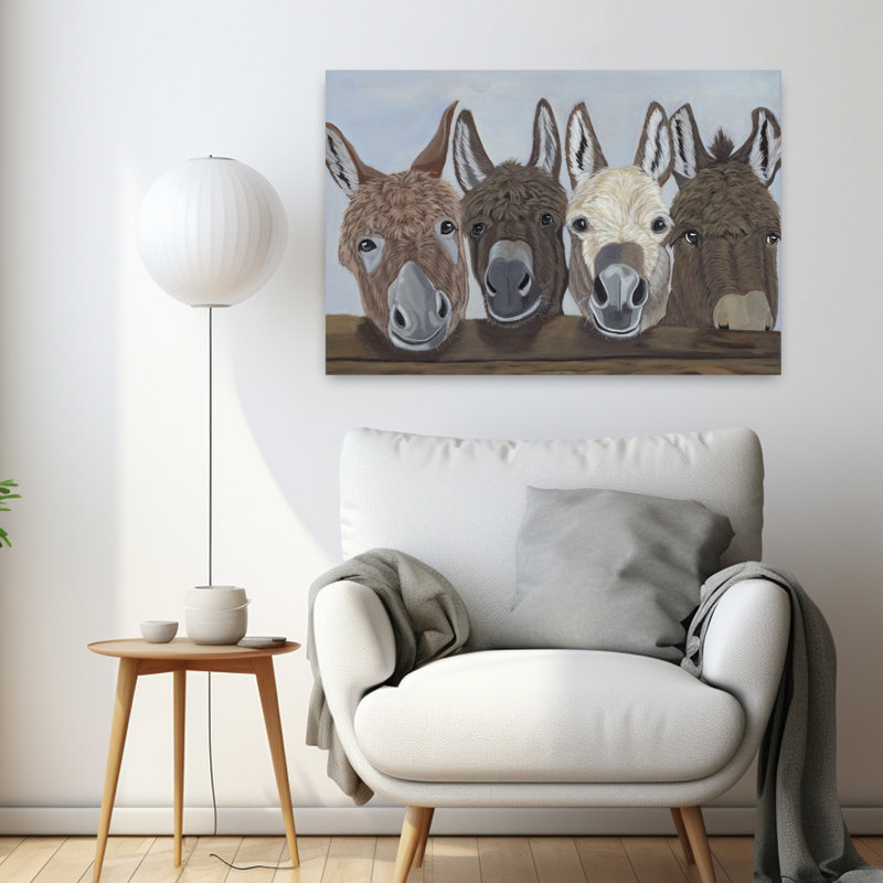Art contemporain Barnyard Buddies, H 24 po x l 36 po