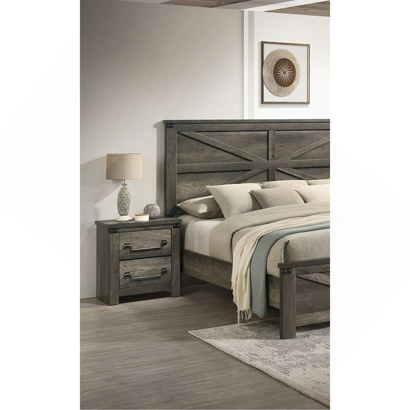 Table de chevet Farmhouse Rustic Grey