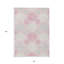 Tapis extérieur lavable à motif géométrique 8 pi x 10 pi rose et ivoire