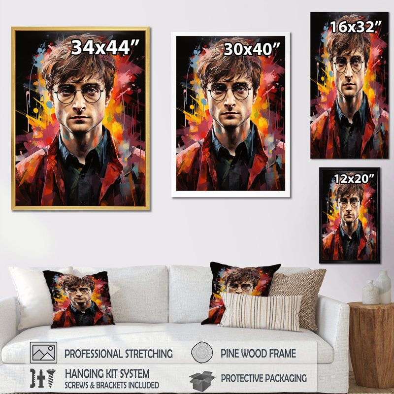 Raspberry Radcliffe Portrait I - Portrait, art mural sur toile_105840, Toile tendue, H 20 po x l 12 po x P 1 po