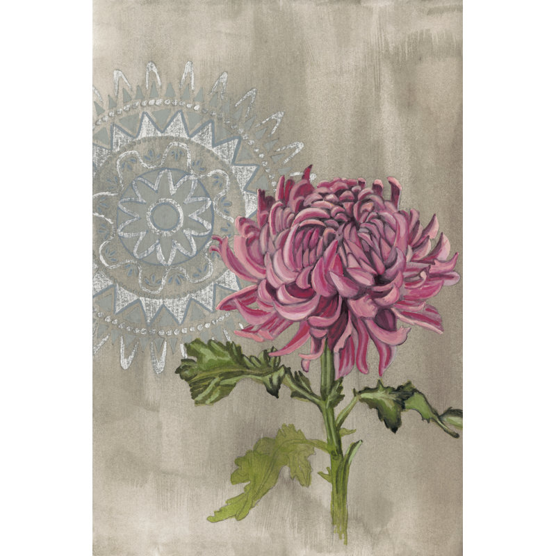 Bohemian Botanical I by Naomi McCavitt - Painting, 30cm H x 20cm W, Black Floater Framed