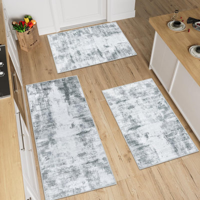 Abstract Polyester Anti-Fatigue Non-Skid Kitchen Mat