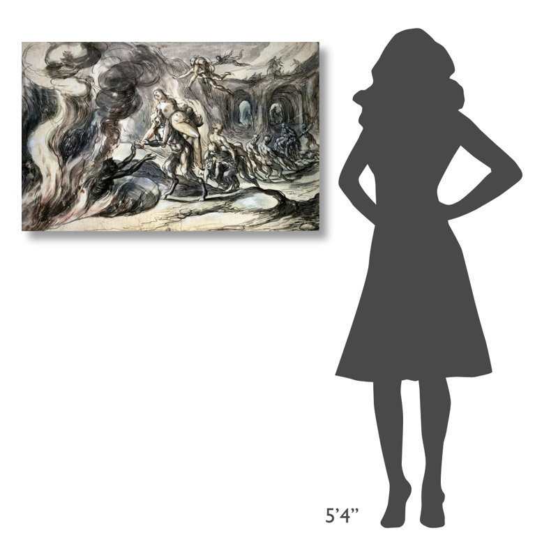 " Eurydice In Hell ", 25" H x 40" W x 2" D