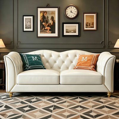 American-style luxury leather sofa.