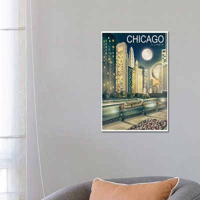 Chicago II by Old Red Truck - Wrapped Canvas Print