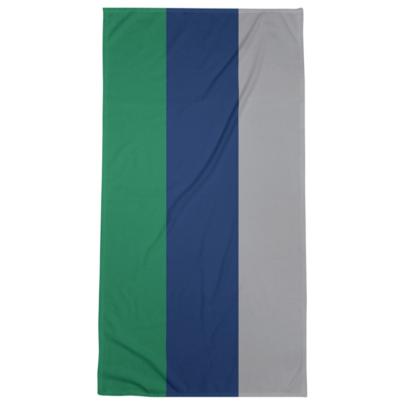 Vancouver Lightweight Beach Towel, Green/Blue/Cool Gray, Poly/Cotton