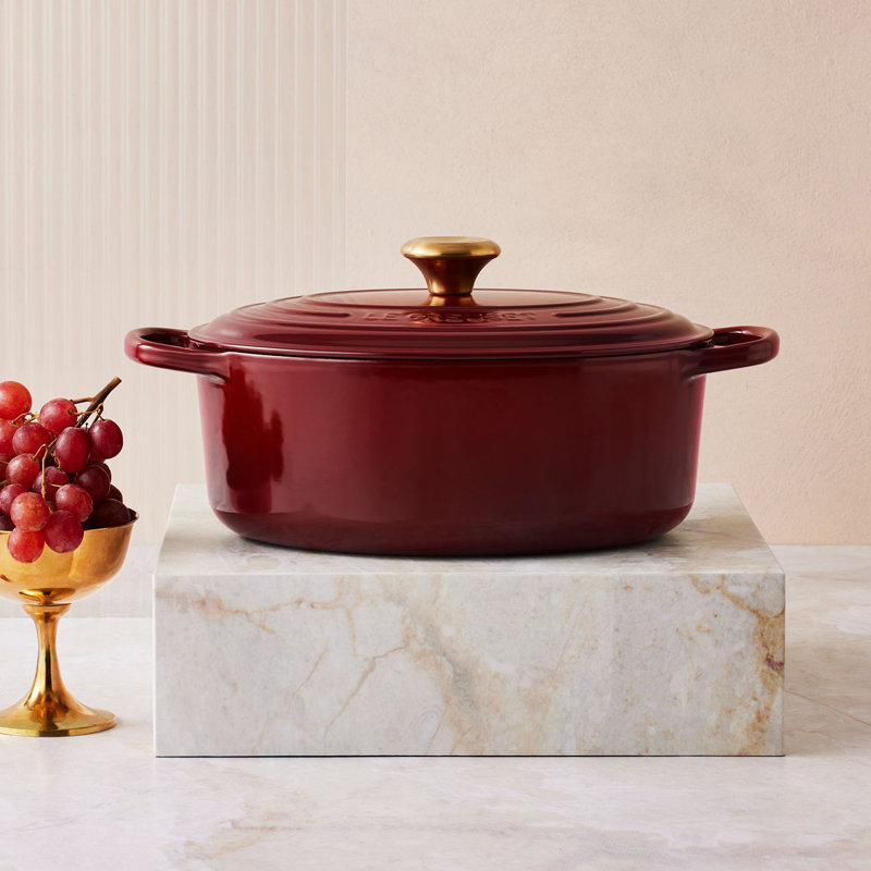 Le Creuset Signature Cast Iron Oval Casserole, 27cm / 4.1L, Garnet