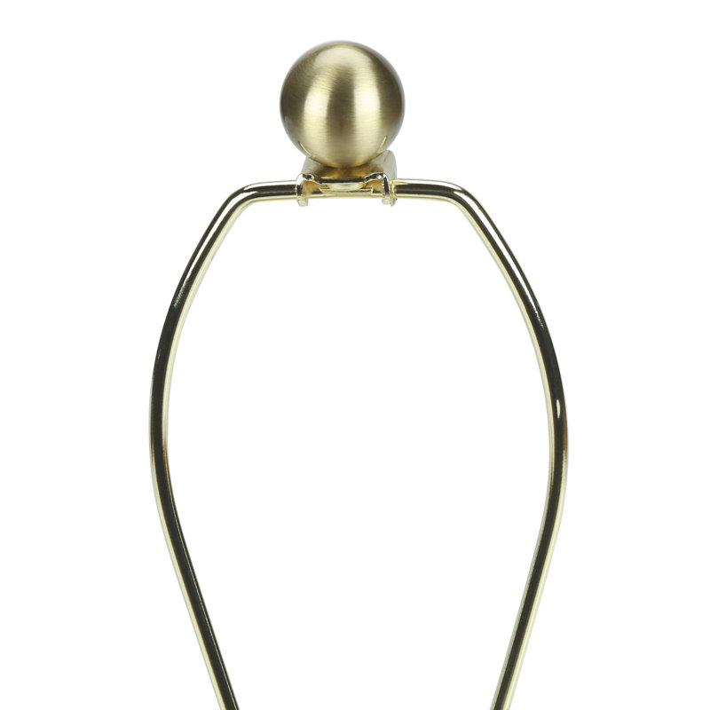 Lighting, H 25 po, lampe de table, béton noir, abat-jour ivoire / crème, contemporain, Blanc, Noir