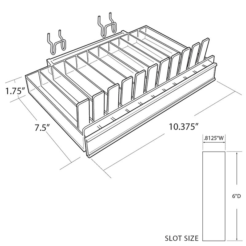 11-Compartment Pusher Tray, 2-Pack
