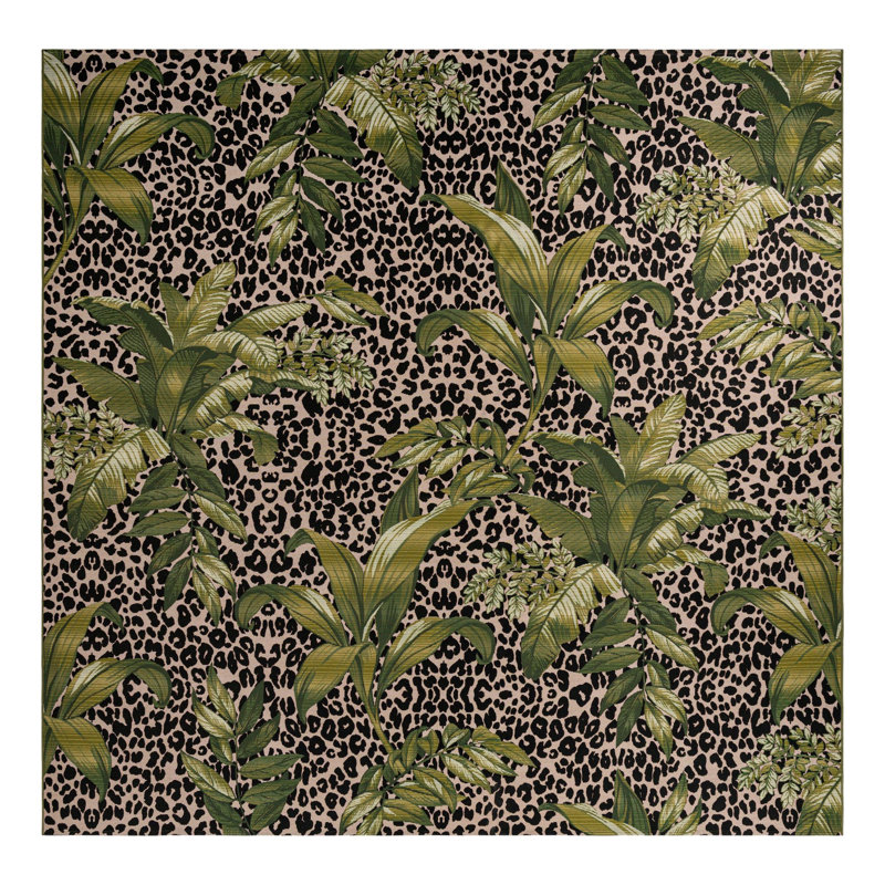Tapis d'extérieur moderne Asuna, Carré 12 pi