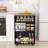 Slim Storage Cart – 4-Tier Narrow Rolling Kitchen Utility Cart With Wheels & Handle, Skinny Laundry Room Organizer, Slide Out Pantry Shelf For Small Spaces, Bathroom-2040231198