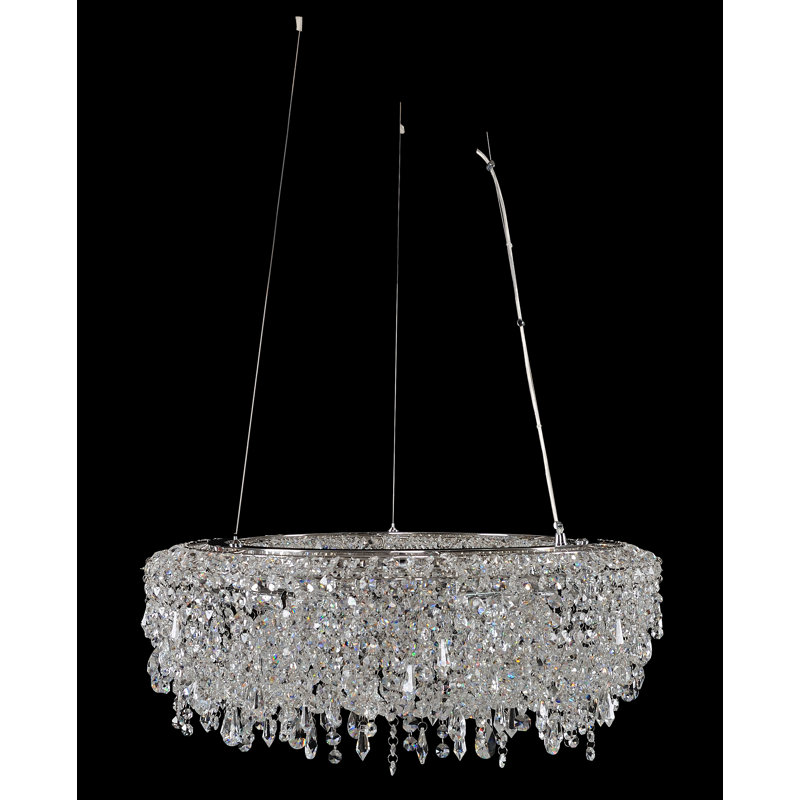 Voltare 9 LT Chrome/Clear Chandelier Allegri