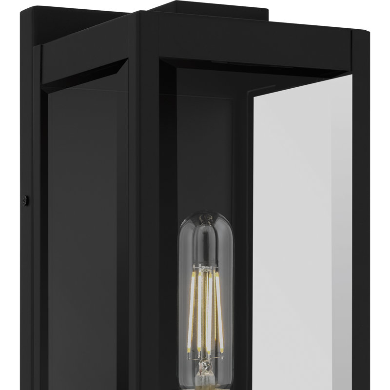 Windley 1-Light Earth Black Outdoor Wall Lantern
