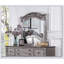 Ensemble de commode et miroir en bois argent antique avec un design élégant et un grand rangement pour les chambres traditionnelles