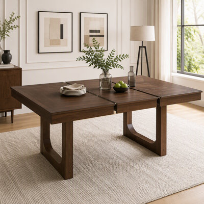 60-78 Inch Extendable Farmhouse Dining Table with Removable Leaf