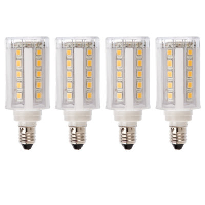 Équivalent 60 watts, del t4, ampoule à del, base blanche chaude (3000k)