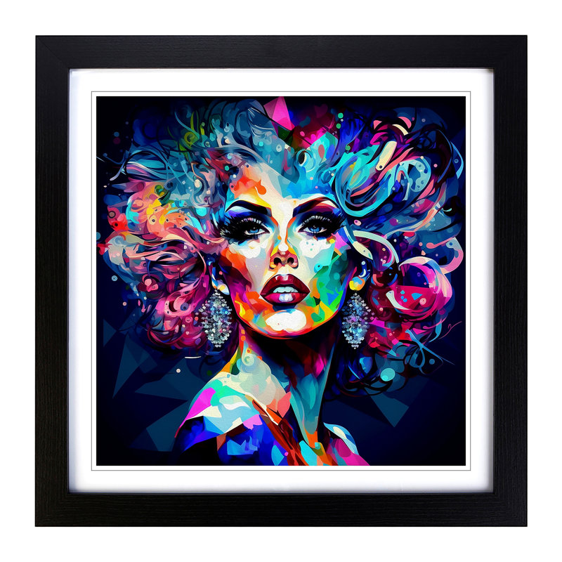Single Picture Frame Print on Wood, Black