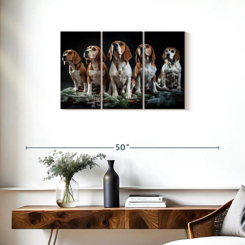 Beagle Squad, 20" H x 33" W