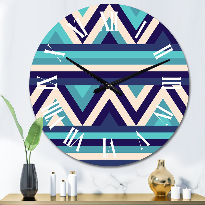 Horloge murale moderne en zigzag, Surdimensionné