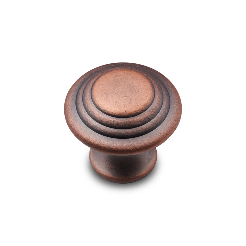 CK Series 1 1/4" Diameter Mushroom Knob, Distressed Copper