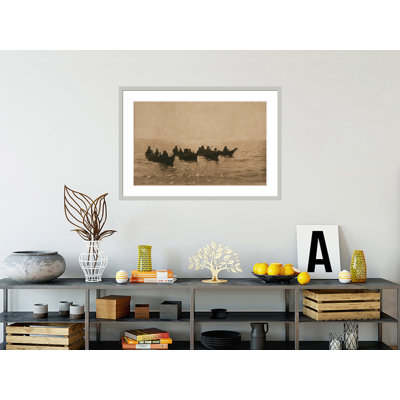 On Shoalwater Bay (The North American Indian v. IX. Norwood MA: The Plimpton Press 1913) by Edward Sheriff Curtis -Framed Giclee Print