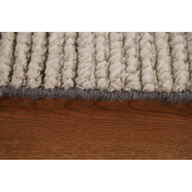 One-of-a-Kind 2'10" X 5'11" New Age Wool Area Rug in Grey