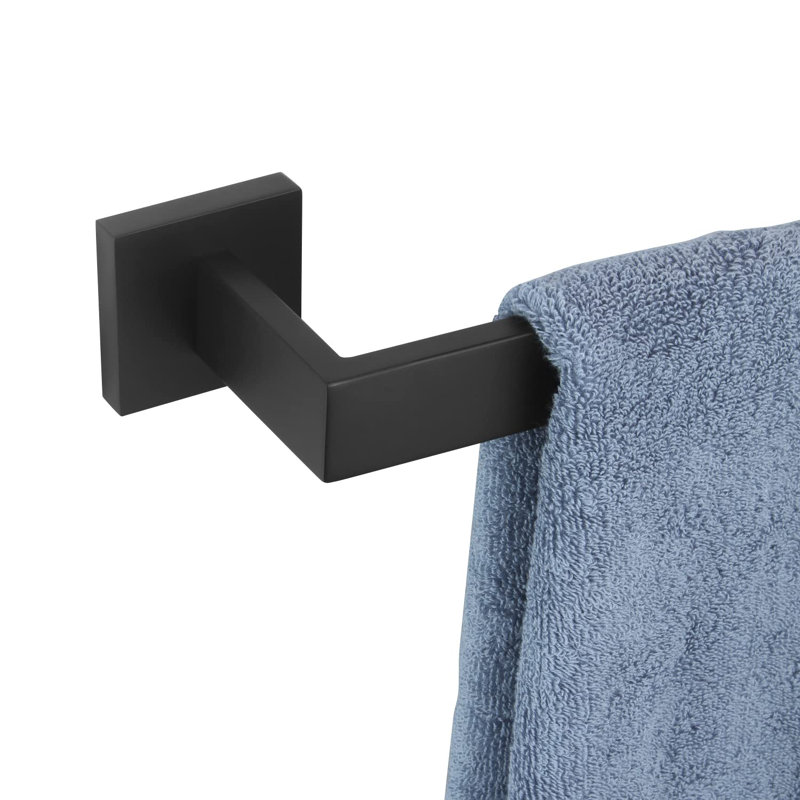 16" Towel Bar Wall Mounted, Matte Black