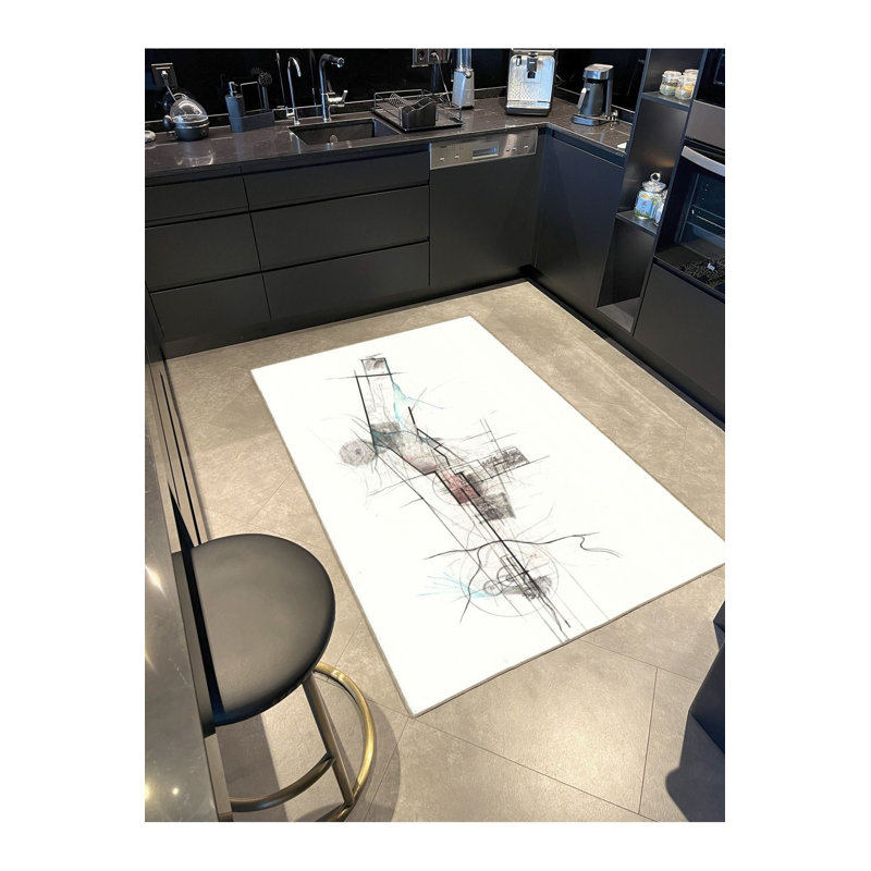 Tapis crème lavable à la machine, Tapis de couloir 3 pi 3 po x 9 pi 10 po