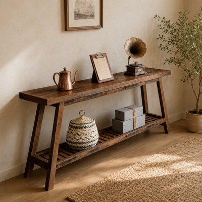 2-Tier Sofa Table Console Table